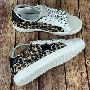 Steve Madden Amalfi Star Leopard Sneaker 6.5 Shoes